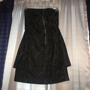 BCBG tube ruffle asymmetrical cheetah dress